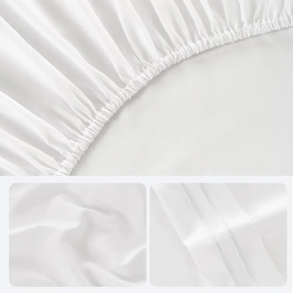 NEW White Queen Sheet Set, 4 Pieces Soft Bedding Queen Sheet Set, Breathable